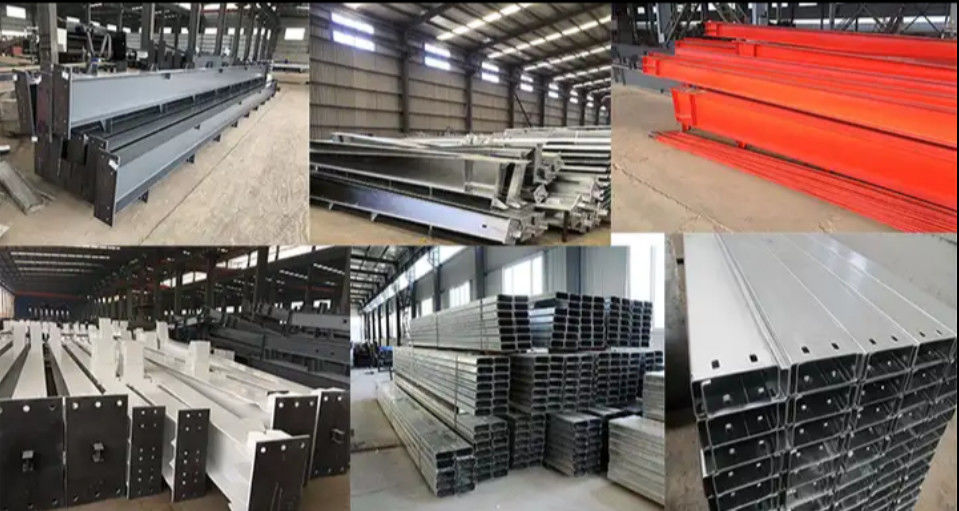 Durable Fabricated Steel Structure Workshop with Q235 Steel Grade and Sandwich Panel Wall