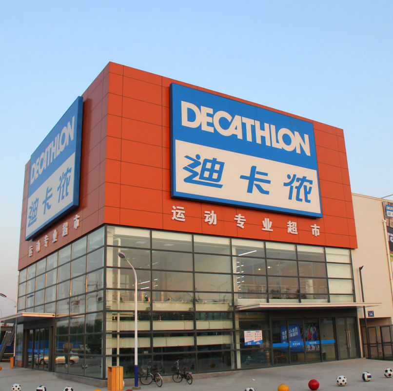 H Section Frame Steel Structure Shopping Mall Corrosion Protection