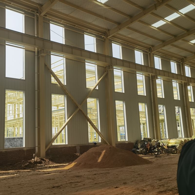Large Span Anti-Corrosive Industrial Steel Structure Workshop Building High Seismic Resistance