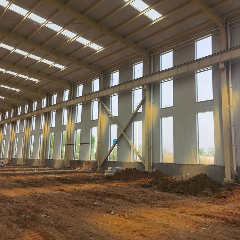 Large Span Anti-Corrosive Industrial Steel Structure Workshop Building High Seismic Resistance